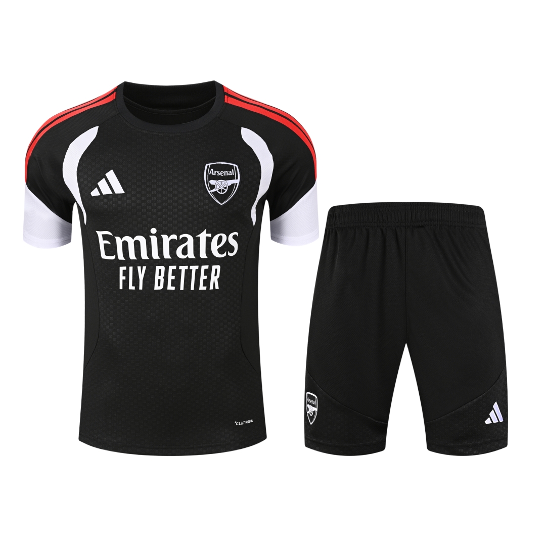 Arsenal Black Short Sleeve Training Suit 2627