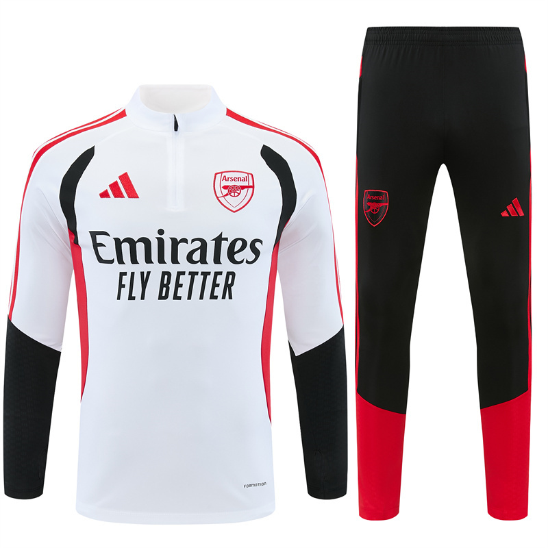 Arsenal White Long Sleeve Training Suit 2627