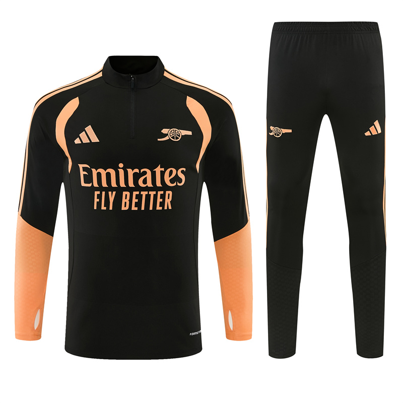 Arsenal Black Long Sleeve Training Suit 2627