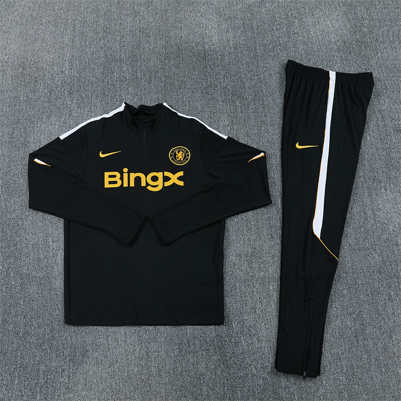 Chelsea Black Long Sleeve Training Suit 2627 - Image 3