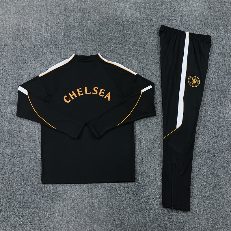 Chelsea Black Long Sleeve Training Suit 2627 - Image 4