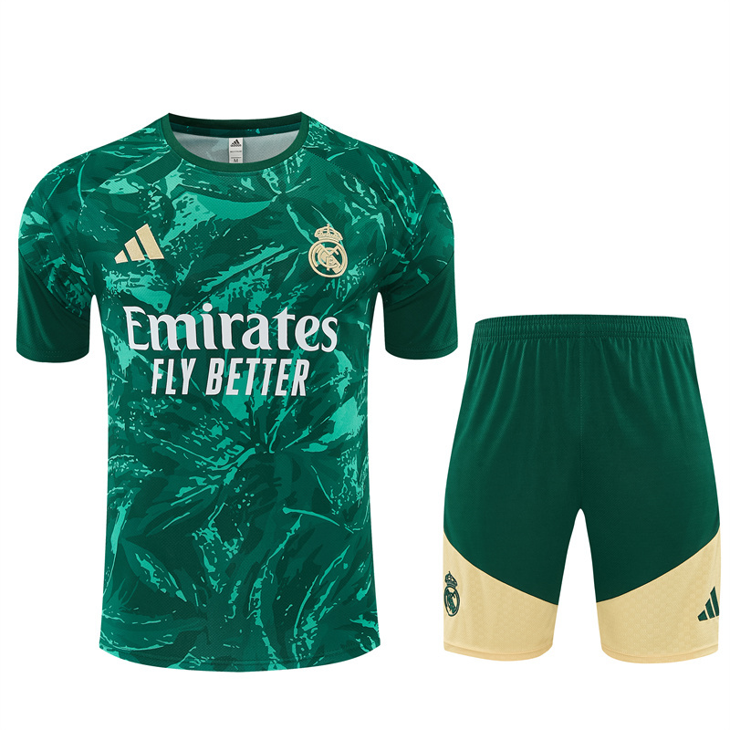 Real Madrid Green Short Sleeve Training Suit 2627