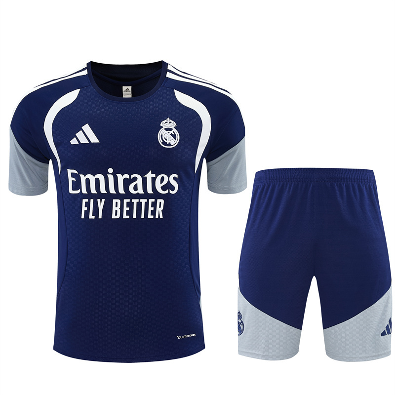 Real Madrid Blue Short Sleeve Training Suit 2627