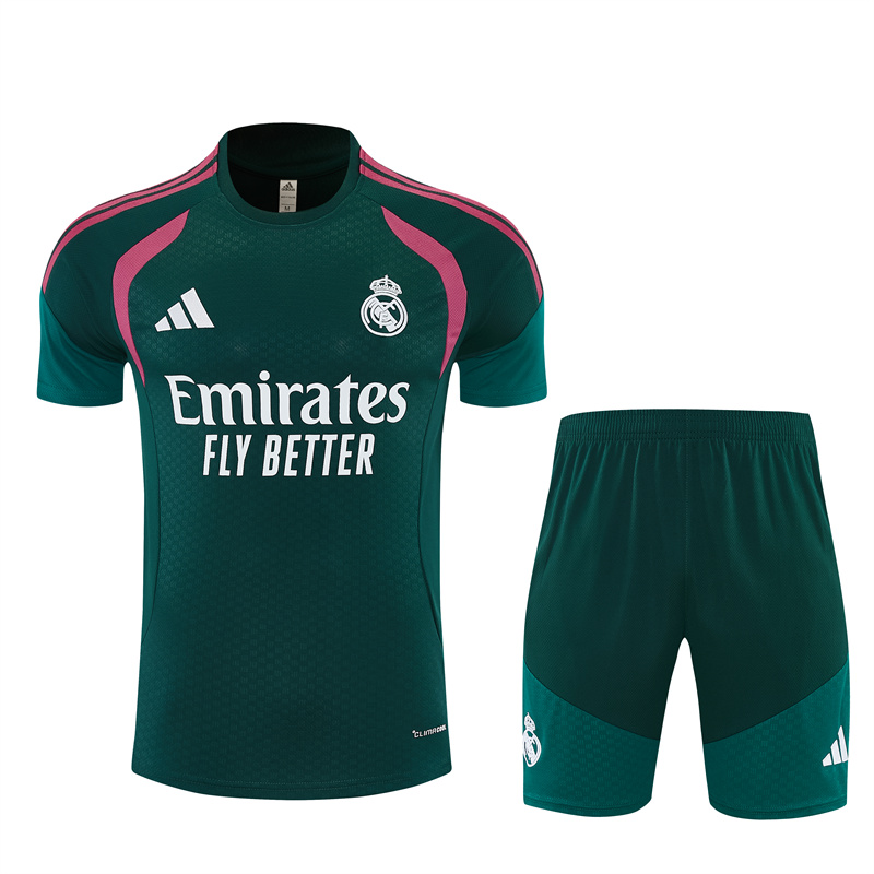 Real Madrid Green Short Sleeve Training Suit 2627