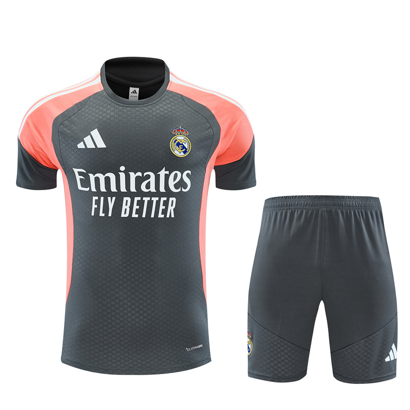 Real Madrid Gray Short Sleeve Training Suit 2627