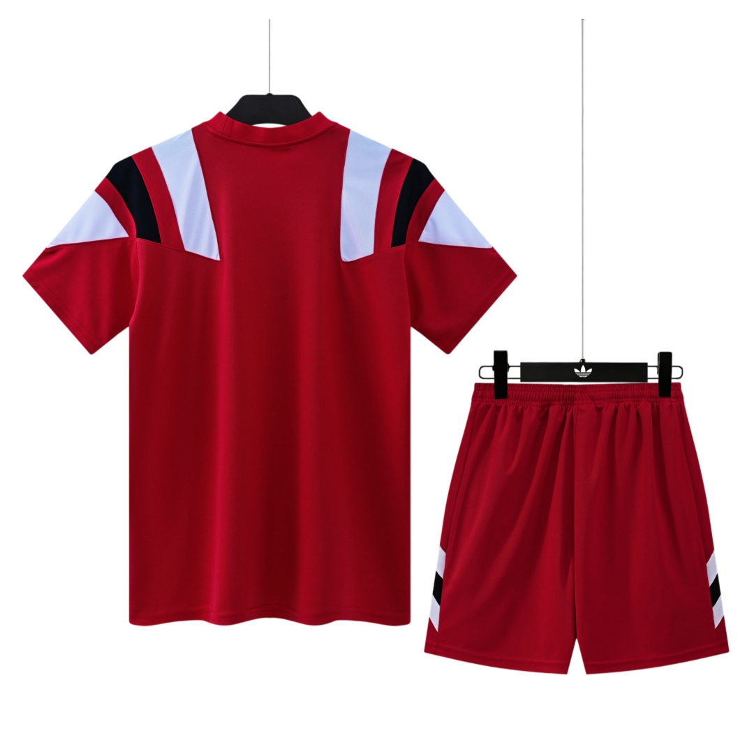 Alternative view of Manchester United Red Retro Short Sleeve Training Suit 2627