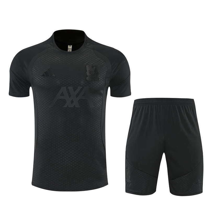 Liverpool Black Short Sleeve Training Suit 2627