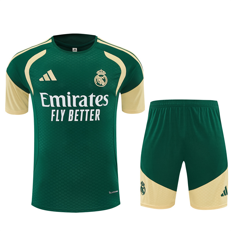 Real Madrid Green Short Sleeve Training Suit 2627