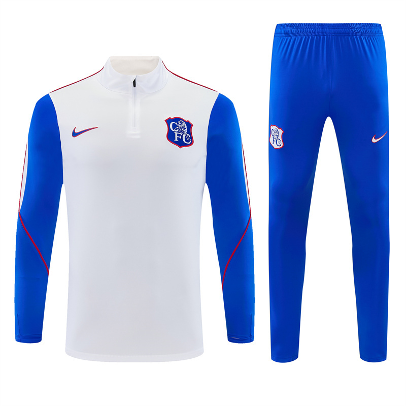 Chelsea White Long Sleeve Training Suit 2627