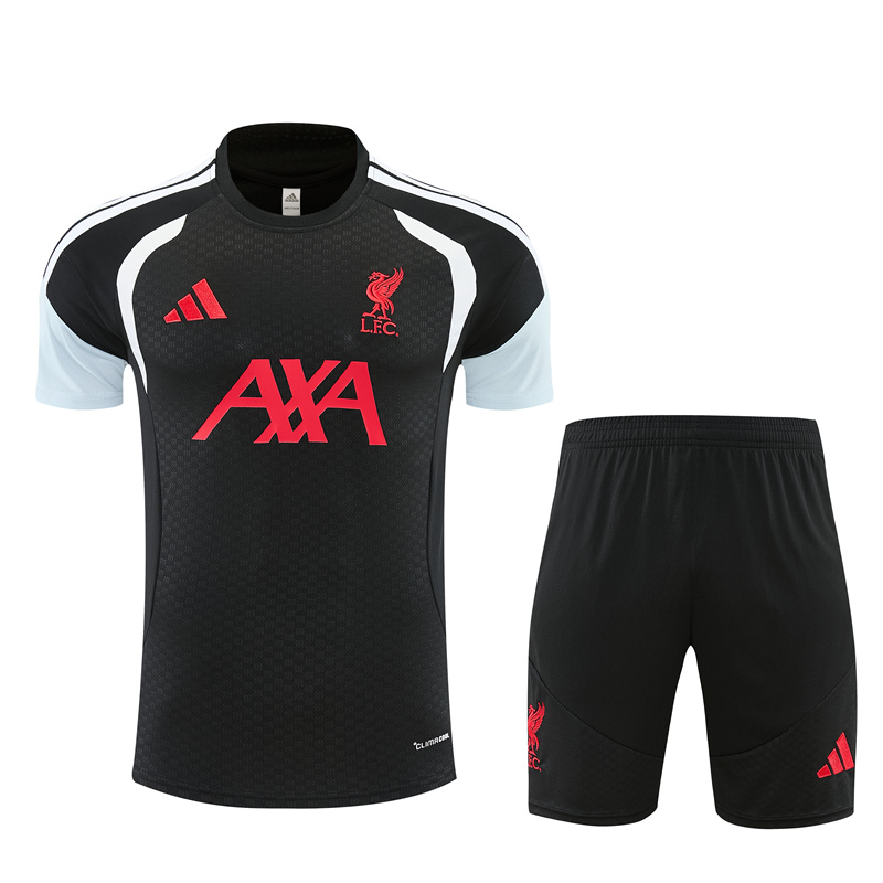 Liverpool Black Short Sleeve Training Suit 2627