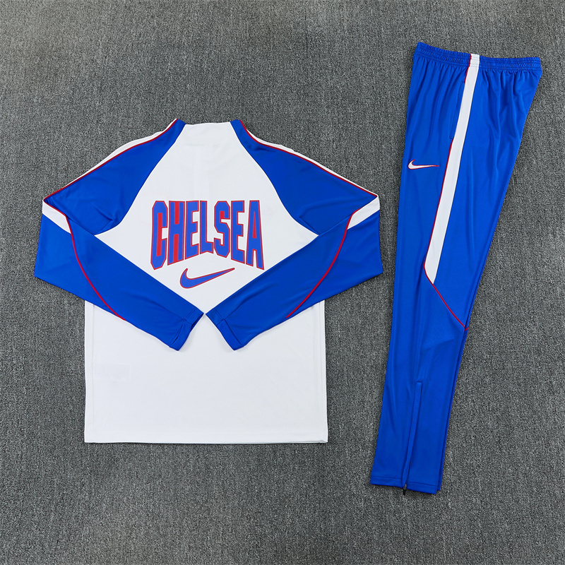 Chelsea White Long Sleeve Training Suit 2627 - Image 4