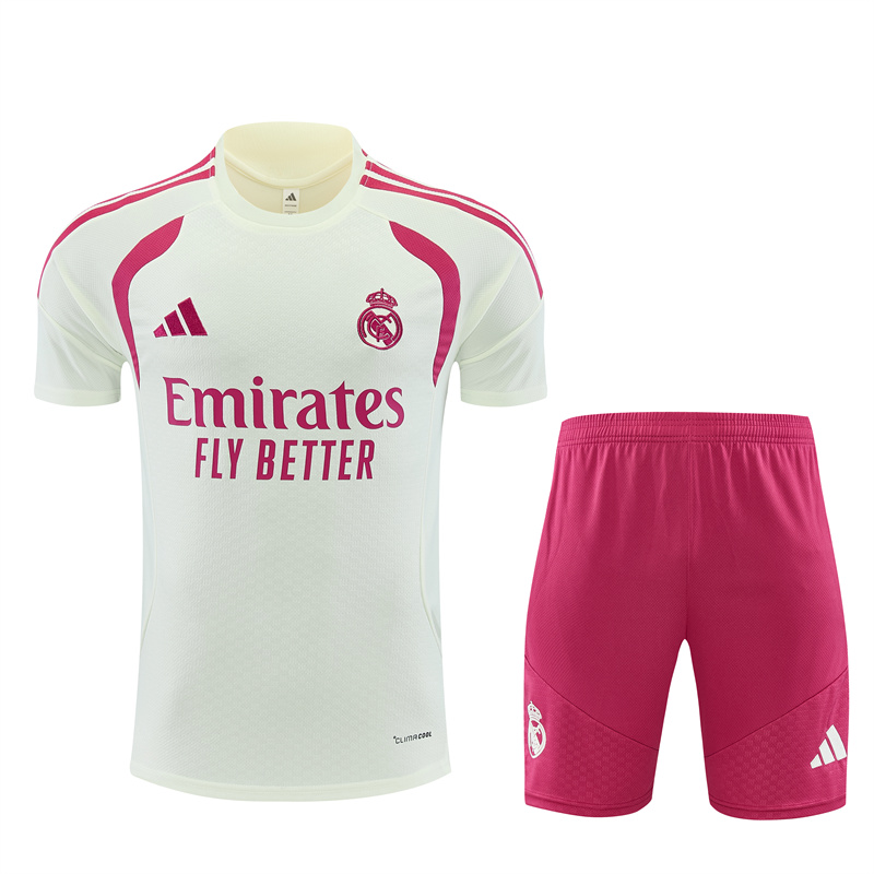 Real Madrid Yellow Short Sleeve Training Suit 2627