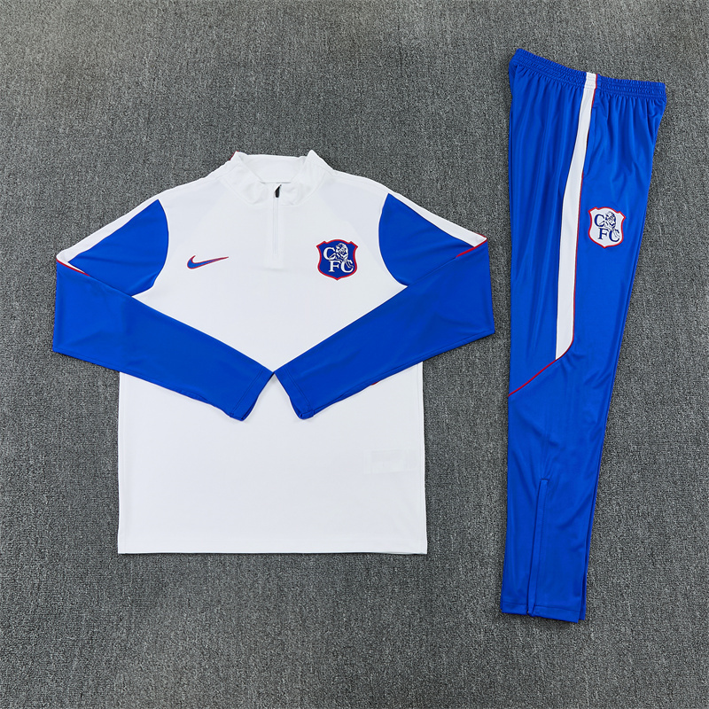 Chelsea White Long Sleeve Training Suit 2627 - Image 3