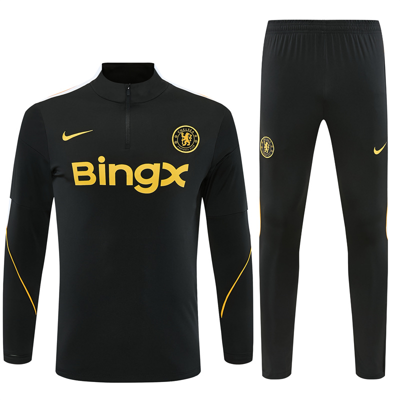 Chelsea Black Long Sleeve Training Suit 2627