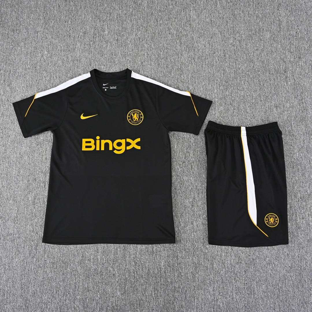 Chelsea Black Short Sleeve Training Suit 2627 - Image 3