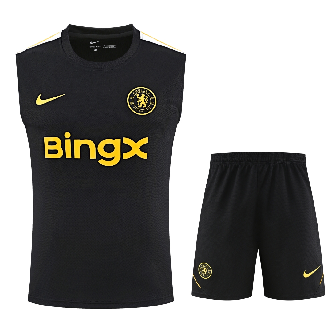 Chelsea Black Vest Training Suit 2627