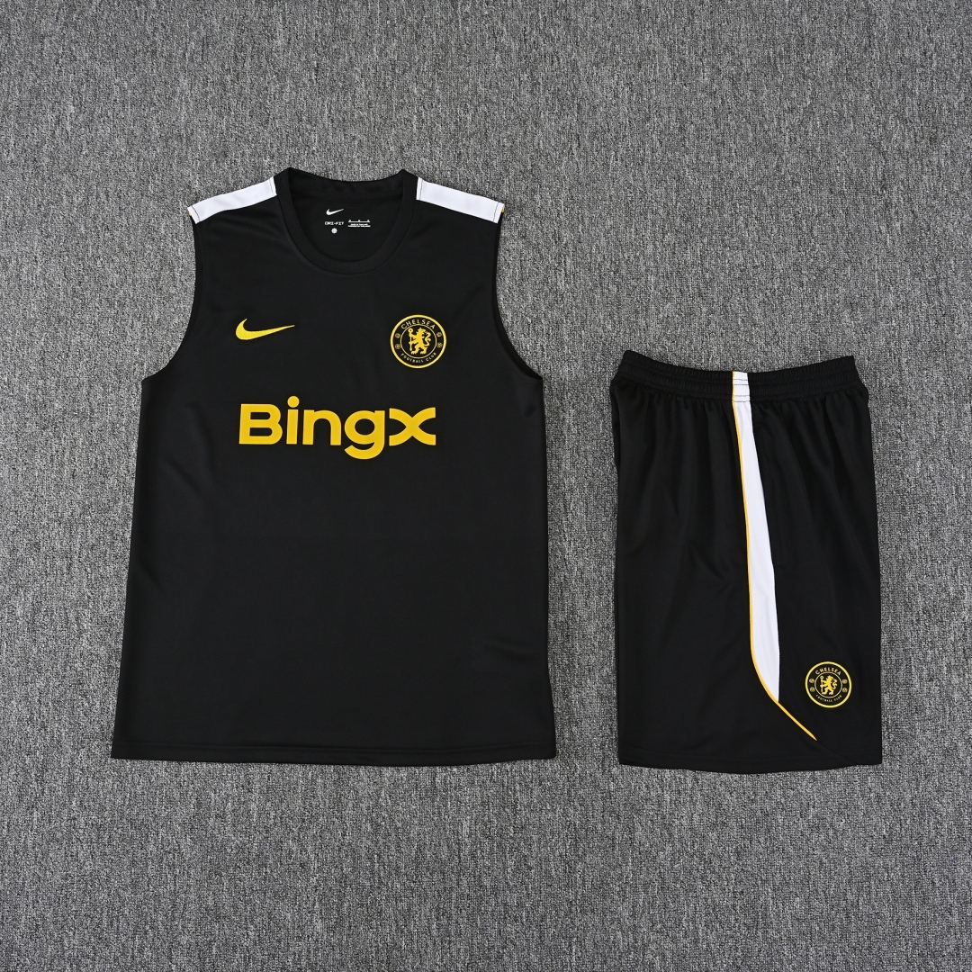 Chelsea Black Vest Training Suit 2627 - Image 3