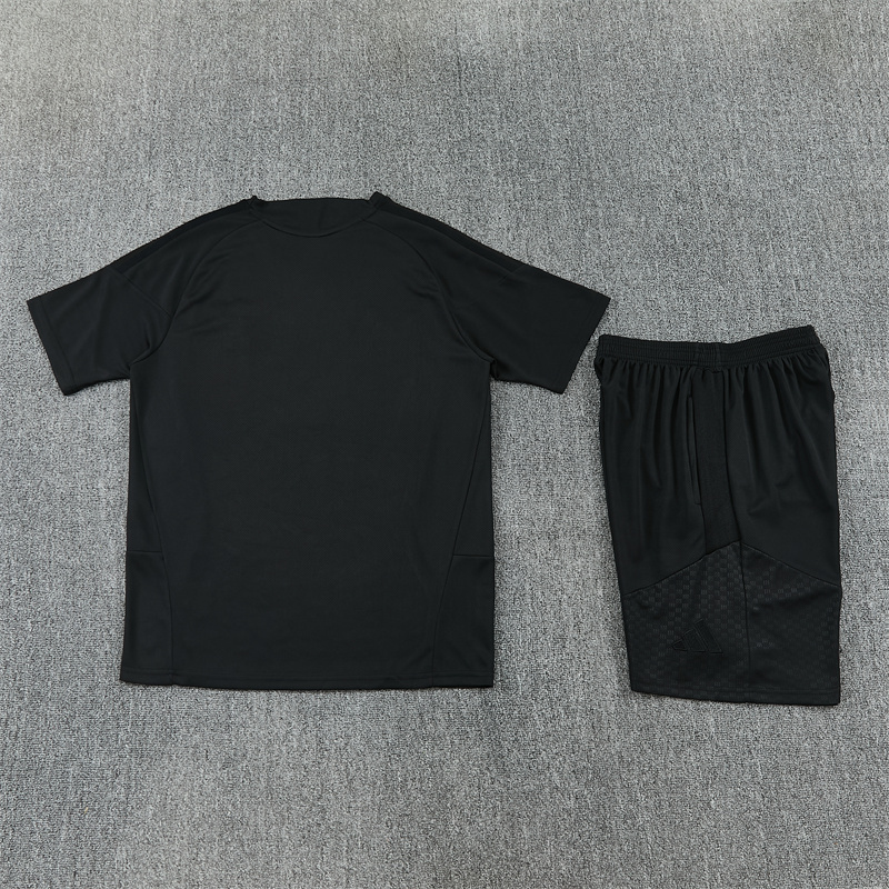 Real Madrid Black Short Sleeve Training Suit 2627 - Image 4