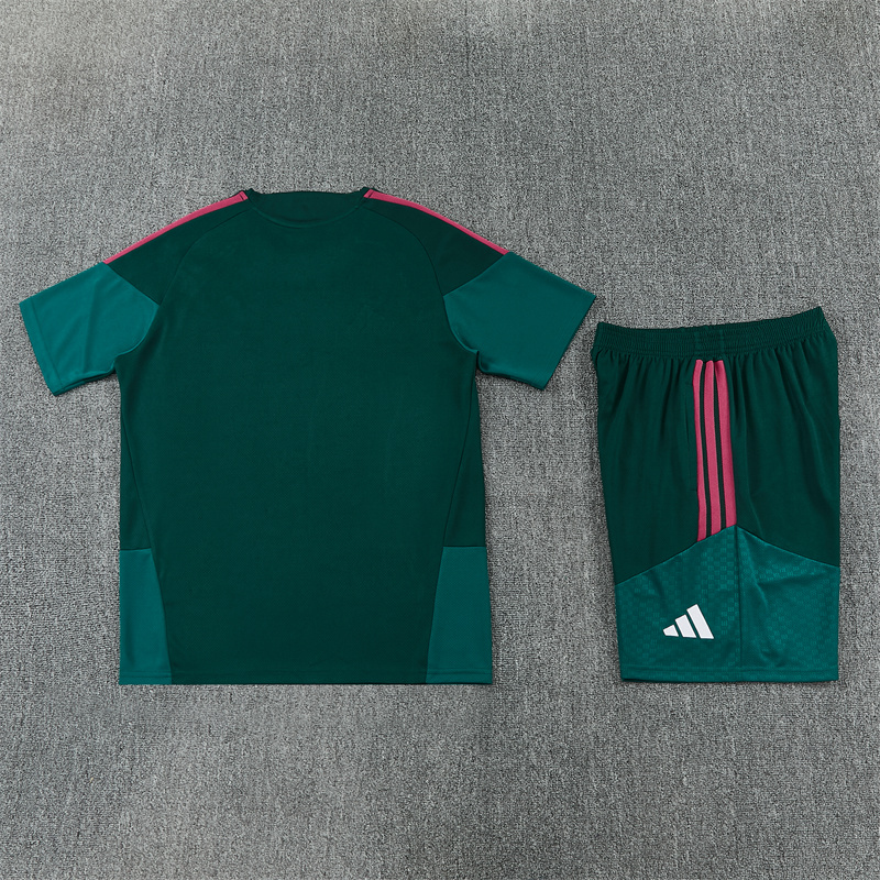 Real Madrid Green Short Sleeve Training Suit 2627 - Image 4