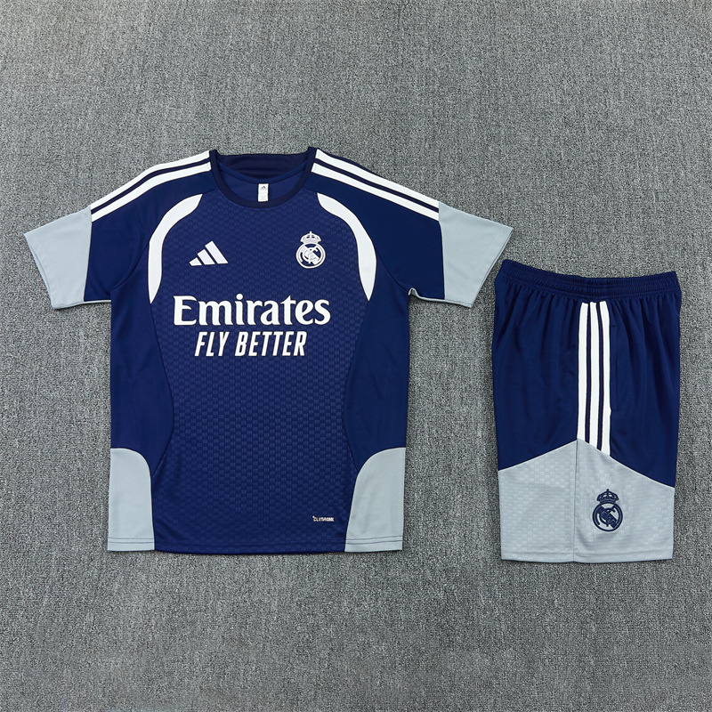 Real Madrid Blue Short Sleeve Training Suit 2627 - Image 3