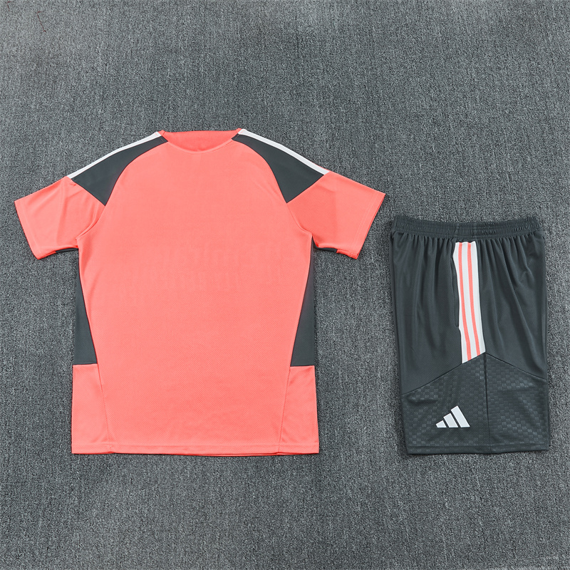 Real Madrid Orange Short Sleeve Training Suit 2627 - Image 4
